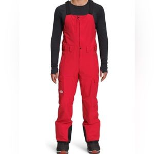 The North Face Men's Freedom Bib DRYVENT Ski Snow Snowboarding Overalls Red.